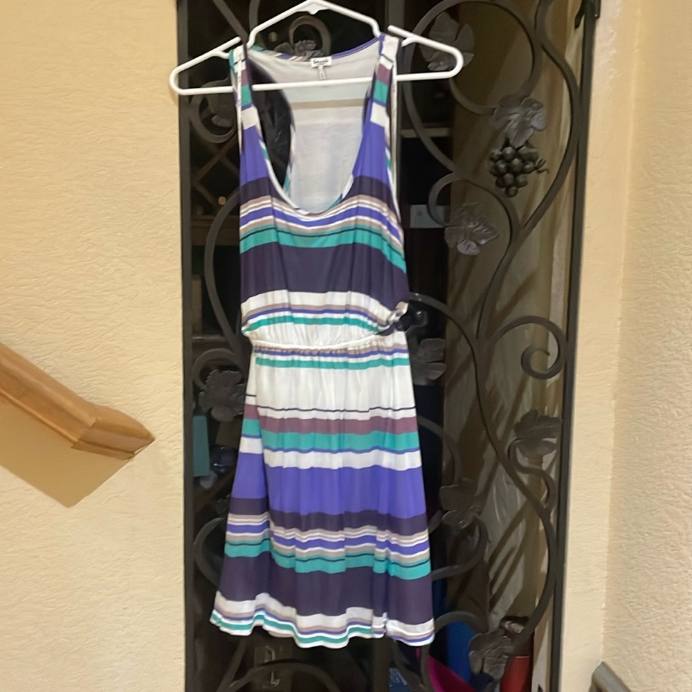 Striped rayon racer back dress by Splendid